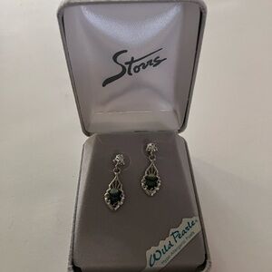 Silver Tone New Storrs Wild Pearle Abalone Earrings